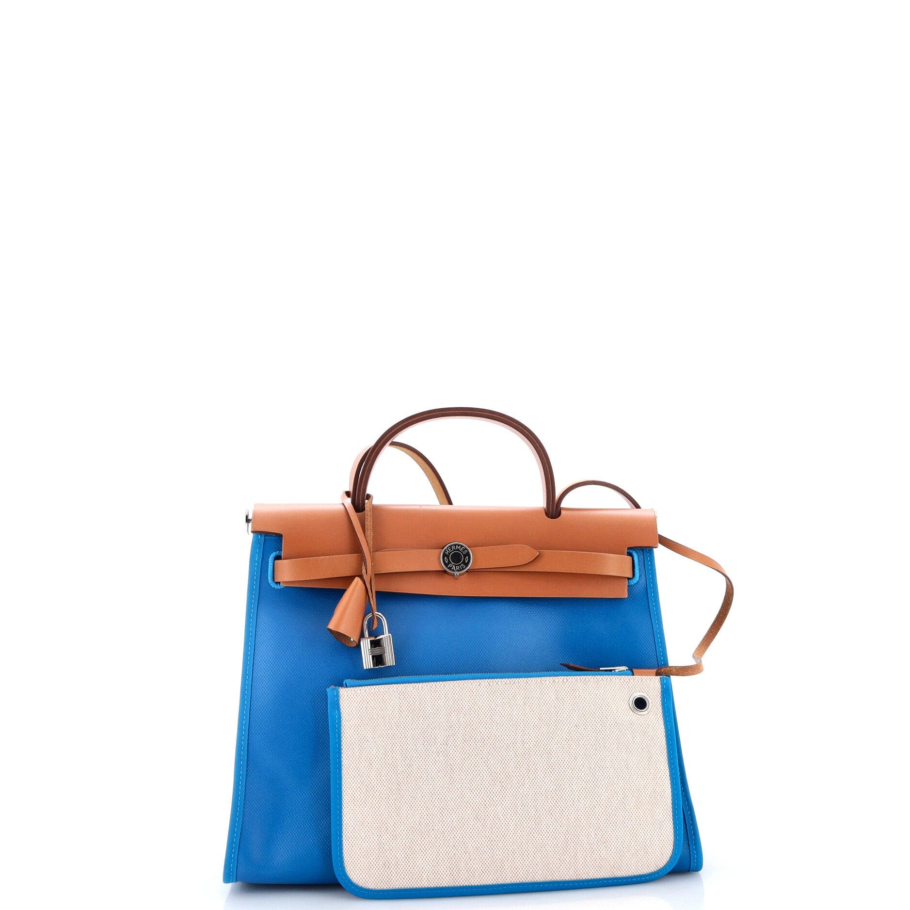Herbag Zip Berline Vache Canvas and Leather 31, Alternate, color, Blue