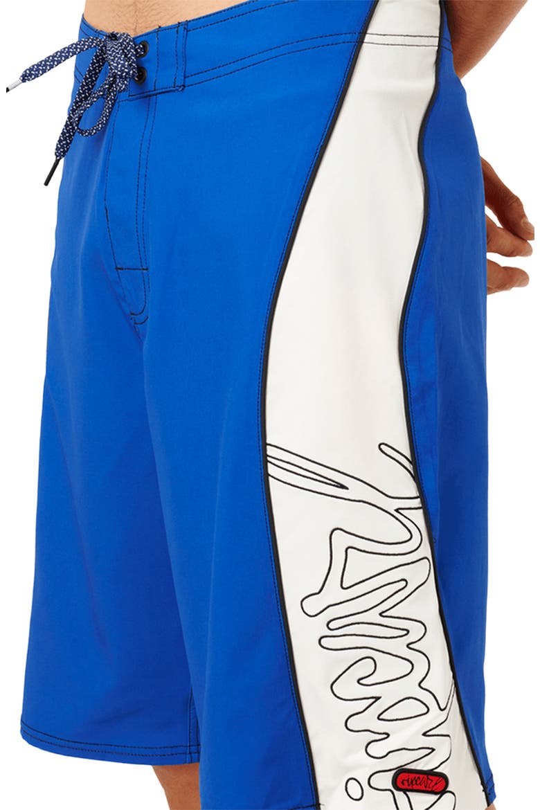 Mirage Panel Beater Volley Swim Trunks, Alternate, color, COBALT