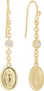 ATHRA LUXE Virgin Mary Drop Earrings