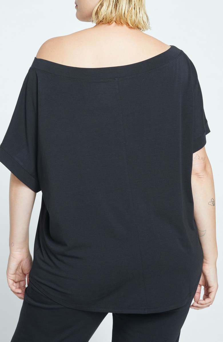 Universal Standard Ultimates Dolci One-Shoulder Top, Alternate, color, Black