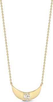 Dana Rebecca Designs Mikaela Estelle Diamond Crescent Pendant Necklace