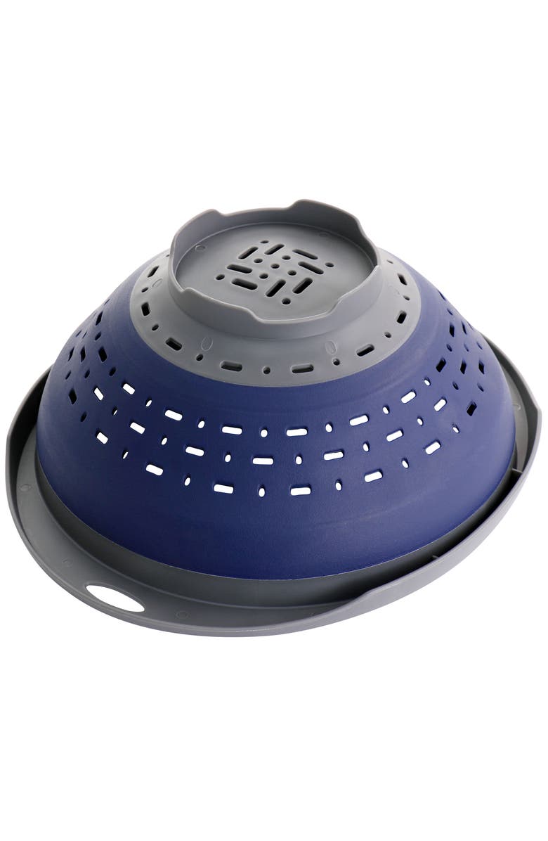 OSTER Bluemarine Collapsible Polypropylene Colander, Alternate, color, Navy