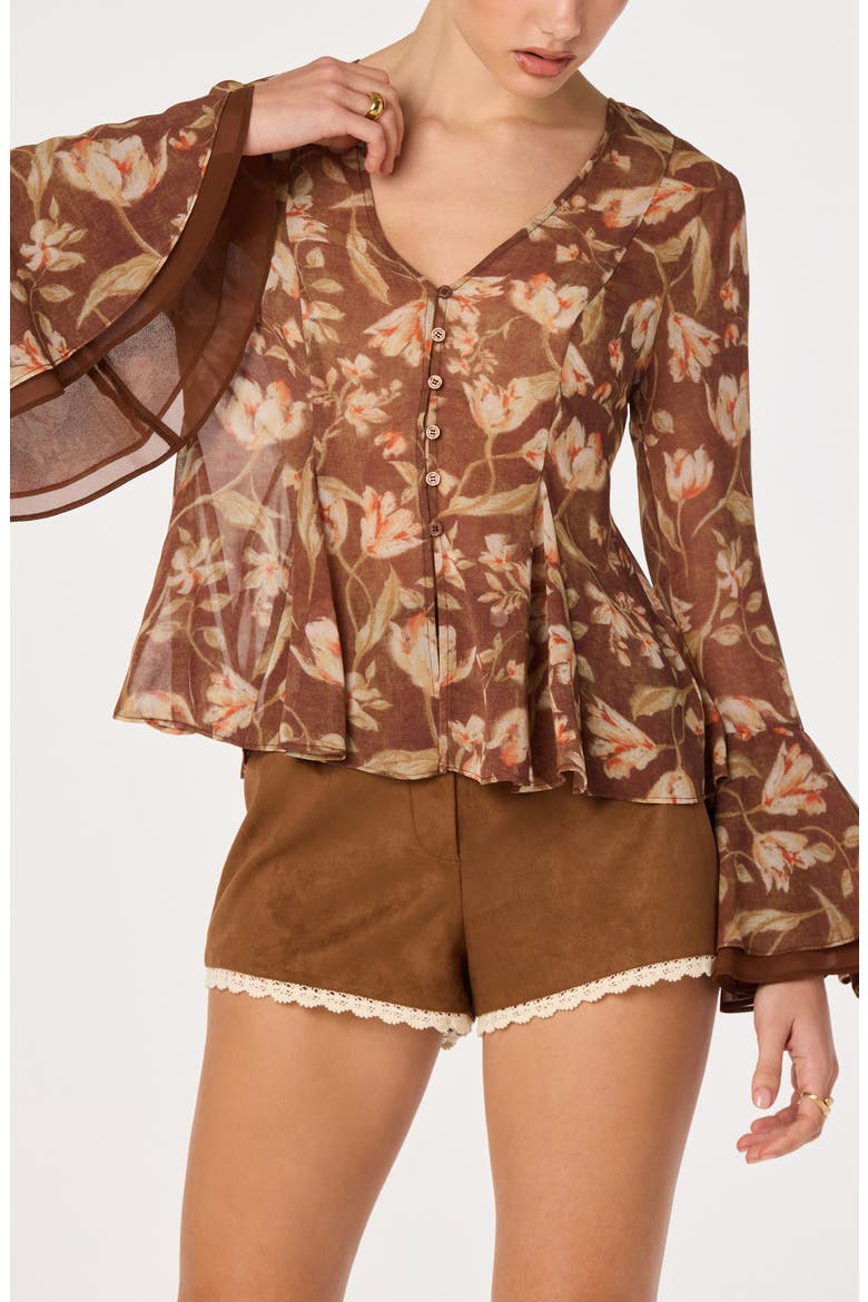 Emmet Top, Alternate, color, BROWN FLORAL