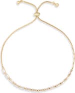 EYE CANDY LOS ANGELES Lupita Baguette Cubic Zirconia Bolo Bracelet