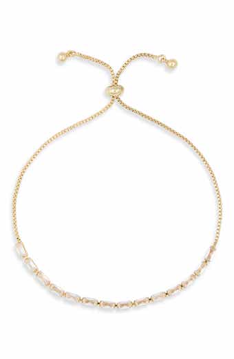Lupita Baguette Cubic Zirconia Bolo Bracelet