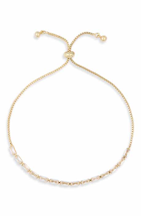 EYE CANDY LOS ANGELES Lupita Baguette Cubic Zirconia Bolo Bracelet