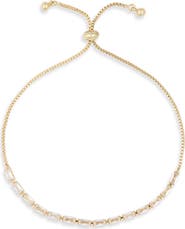 EYE CANDY LOS ANGELES Lupita Baguette Cubic Zirconia Bolo Bracelet