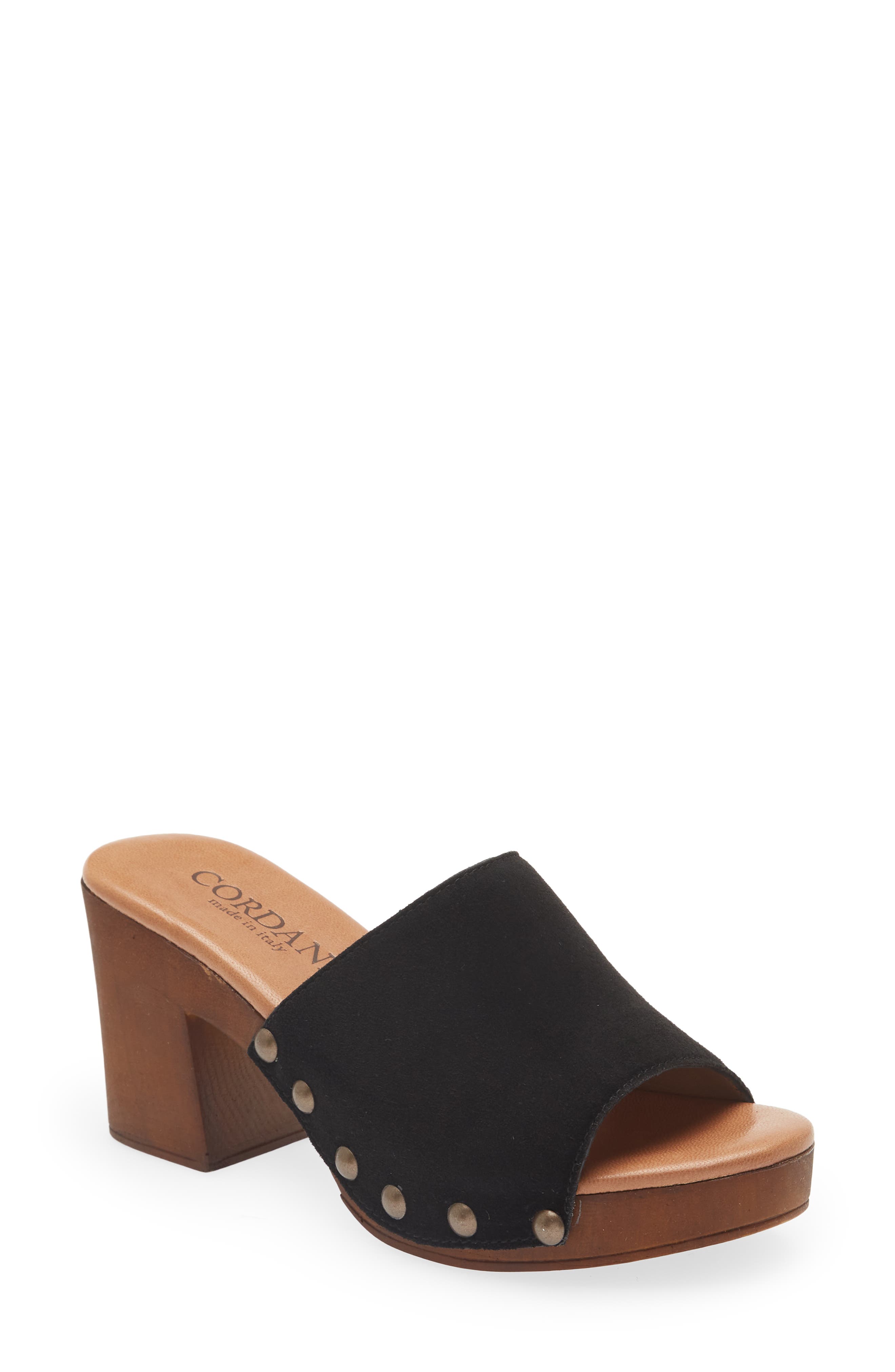 Cordani Whitley Block Heel Sandal, Main, color, Black Suede