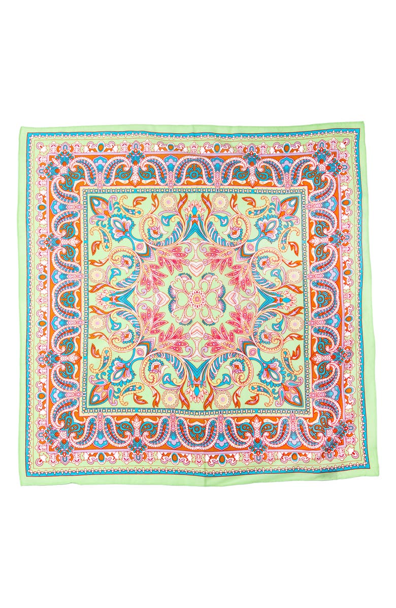 SAACHI Oversized Paisley Scarf, Alternate, color, Pastel Green