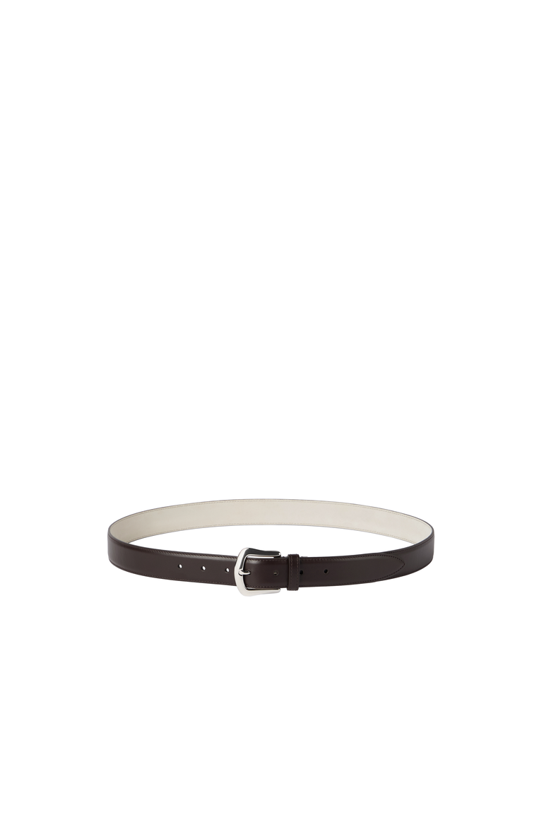 Calfskin belt, Alternate, color, Brown