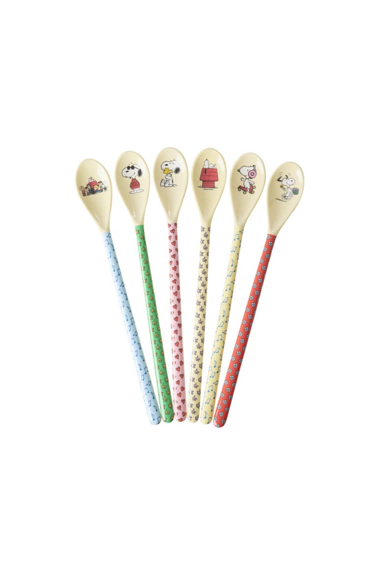 Melamine Latte Spoons Snoopy Set 6pc, Main, color, Multicolor