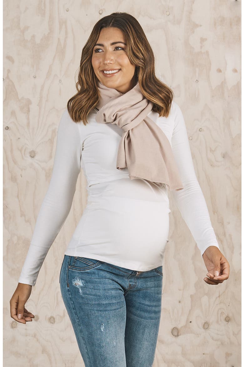 Luxury Moozie Maternity/Nursing Wrap, Alternate, color, NUDE
