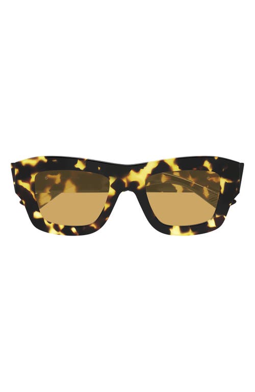 Bottega Veneta Bv1357s Linea Ribbon 003 Havana Brown Sunglasses In Havana
