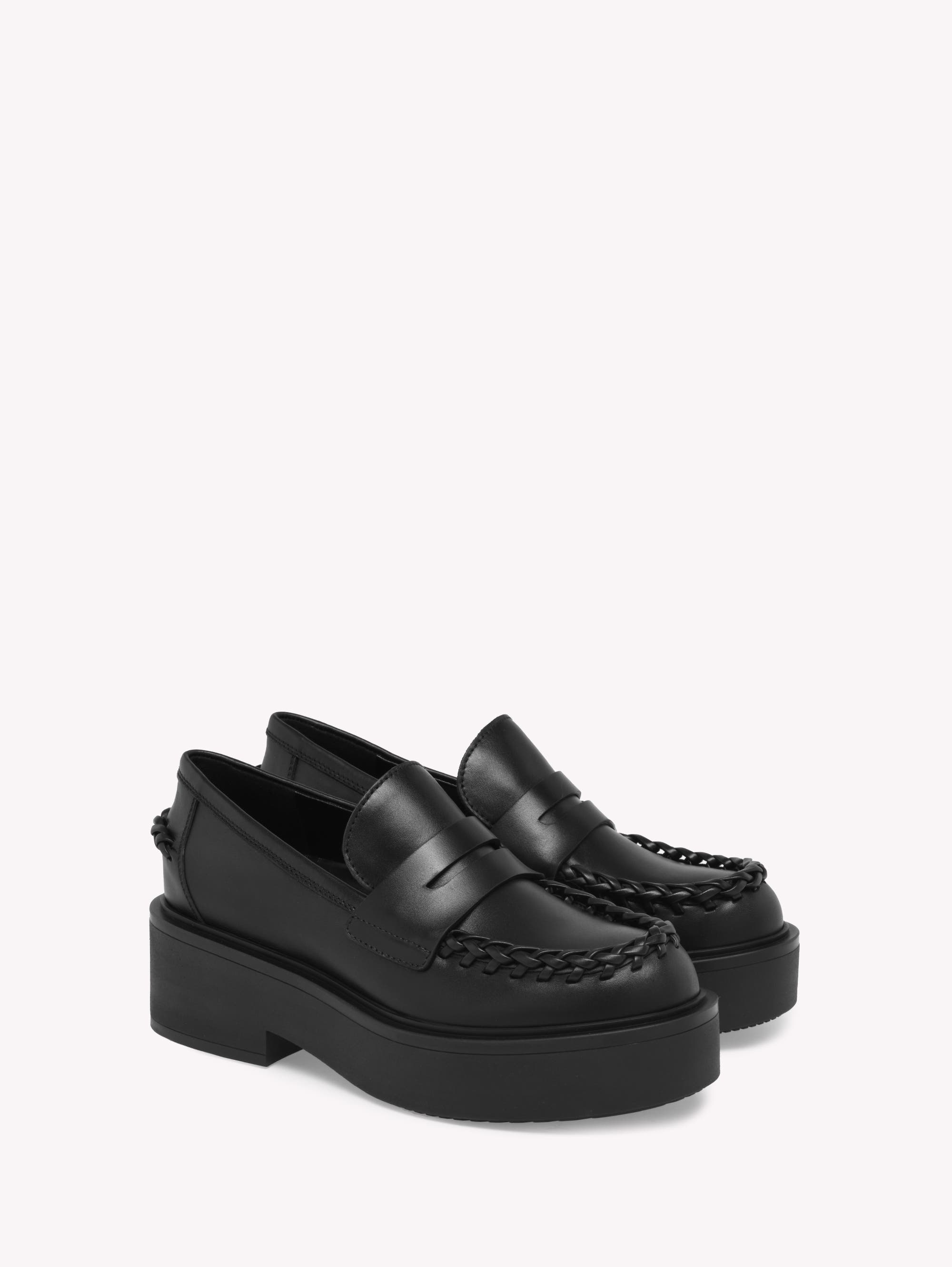 Gianvito Rossi Yuna Loafer Mocassin, Alternate, color, Black Calf Leather