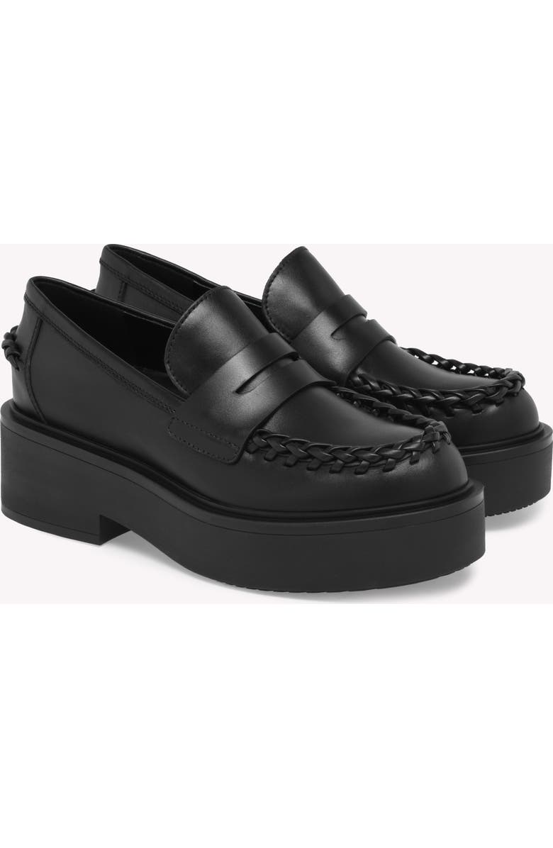 Gianvito Rossi Yuna Loafer Mocassin, Alternate, color, Black Calf Leather