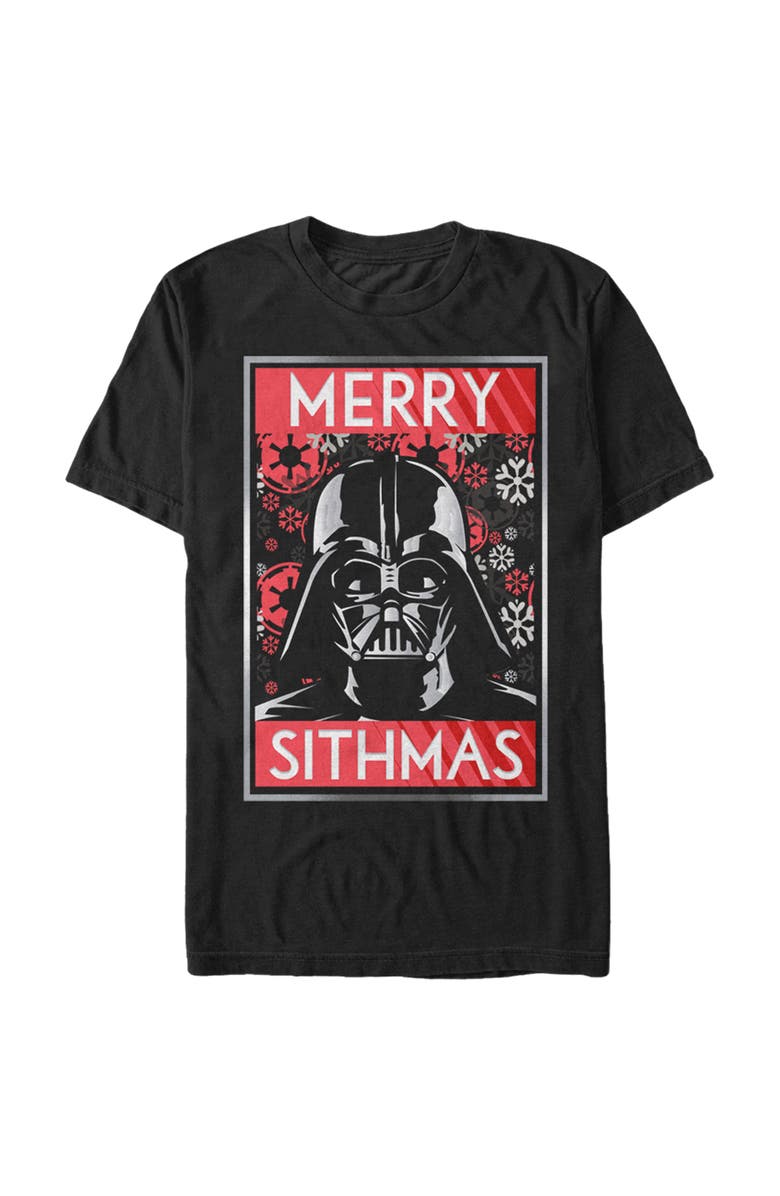 Star Wars Men's Star Wars Christmas Sithmas Darth Vader Graphic T-Shirt, Main, color, Black