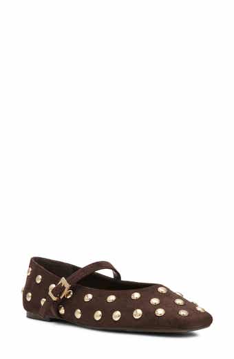 Fabesian Studded Mary Jane Flat