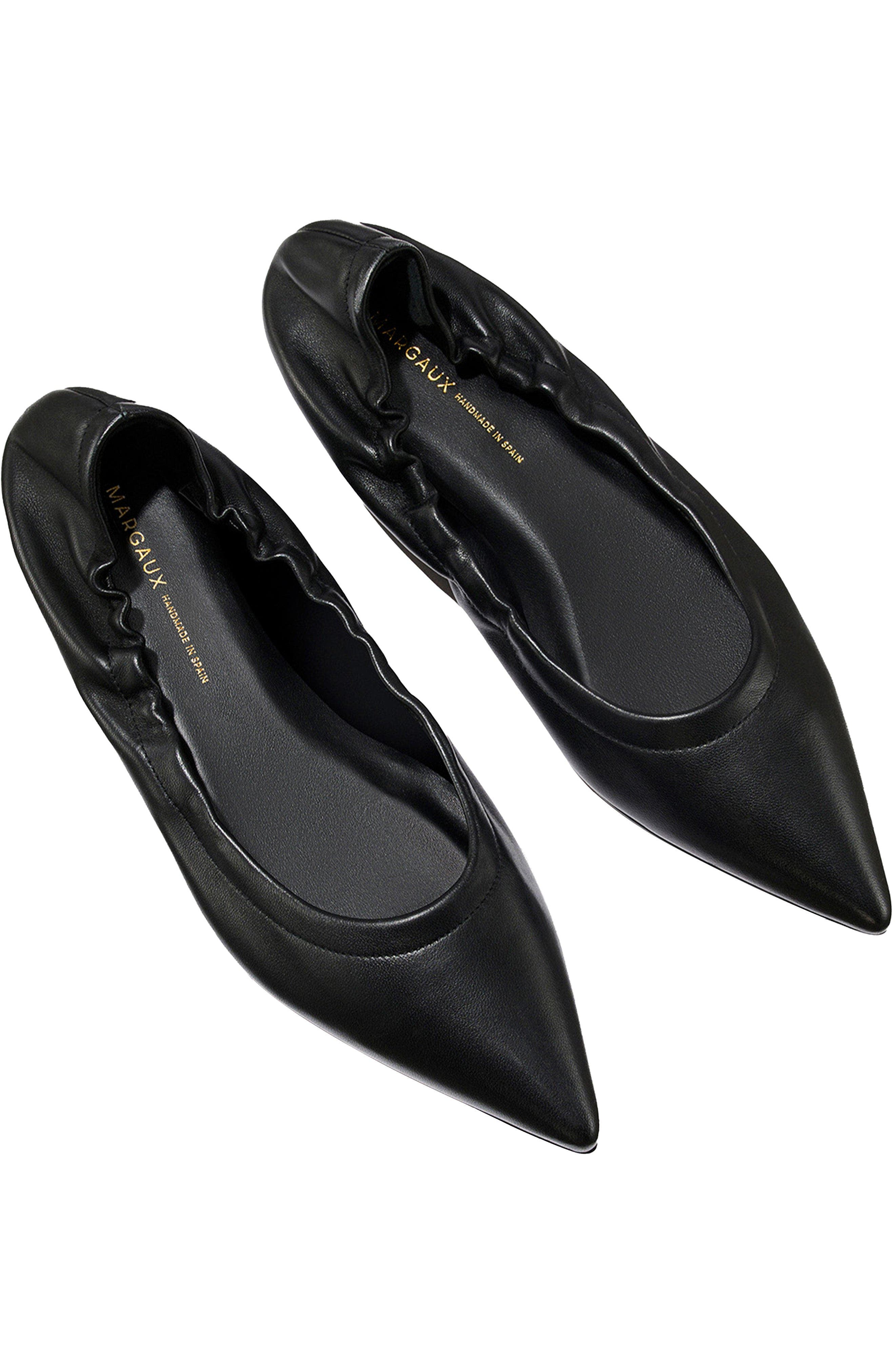 The Roma Ballet Flat, Alternate, color, Black Nappa