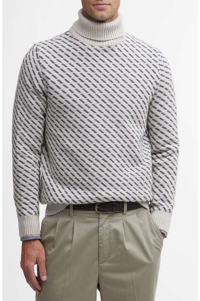 Masham Jacquard Turtleneck Sweater, Main, color, CHALK MARL