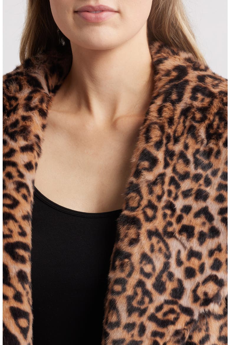 Liza Leopard Print Faux Fur Jacket, Alternate, color, LEOPARD