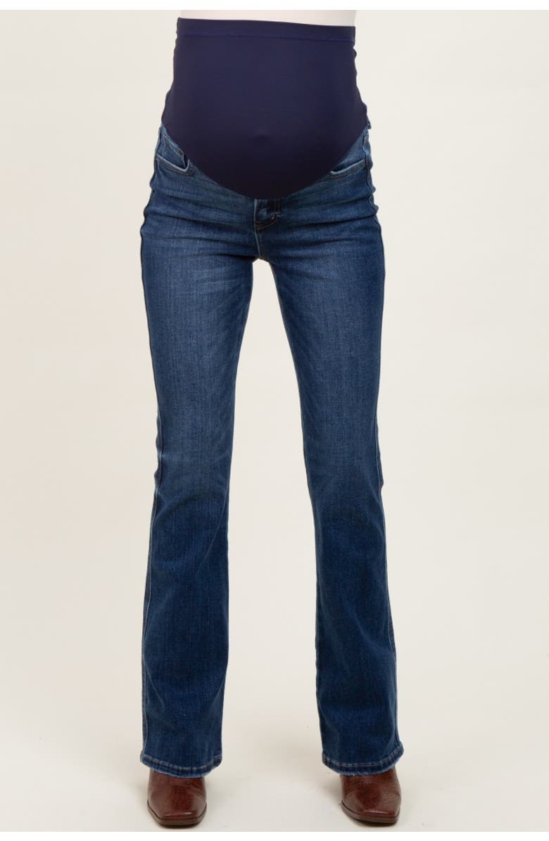 PinkBlush Wash Super High Rise Bootcut Maternity Jeans, Alternate, color,