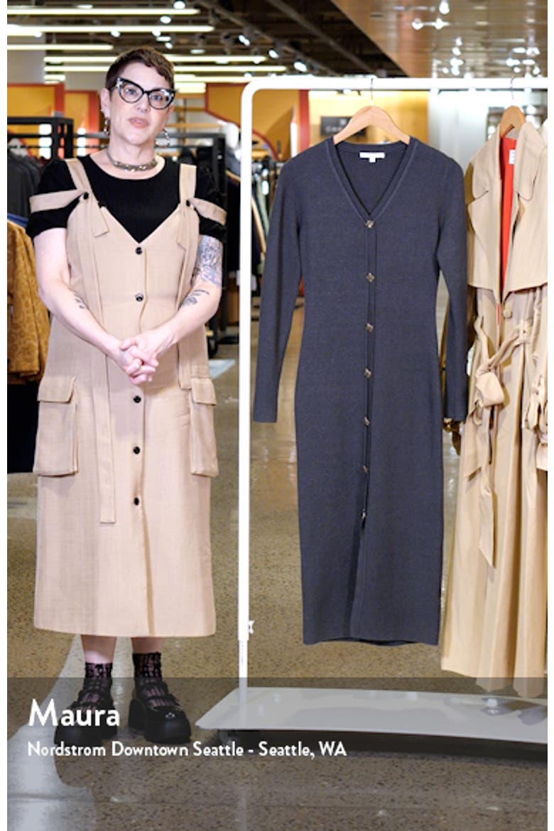 long sleeve ankle length sweater dress 10498868 size:XXXL White Dress - White Color:Lipstick Wool and cashmere midi