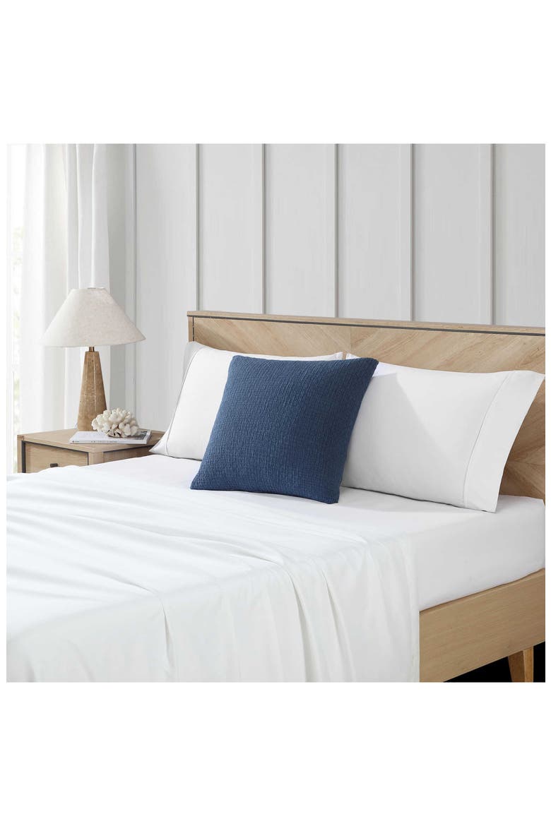 Wave Texture Square Accent Pillow, Alternate, color, DARK BLUE