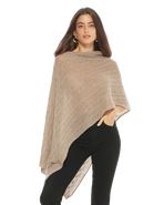 Monticelli Cashmere Pure Cashmere Textured Knit Poncho