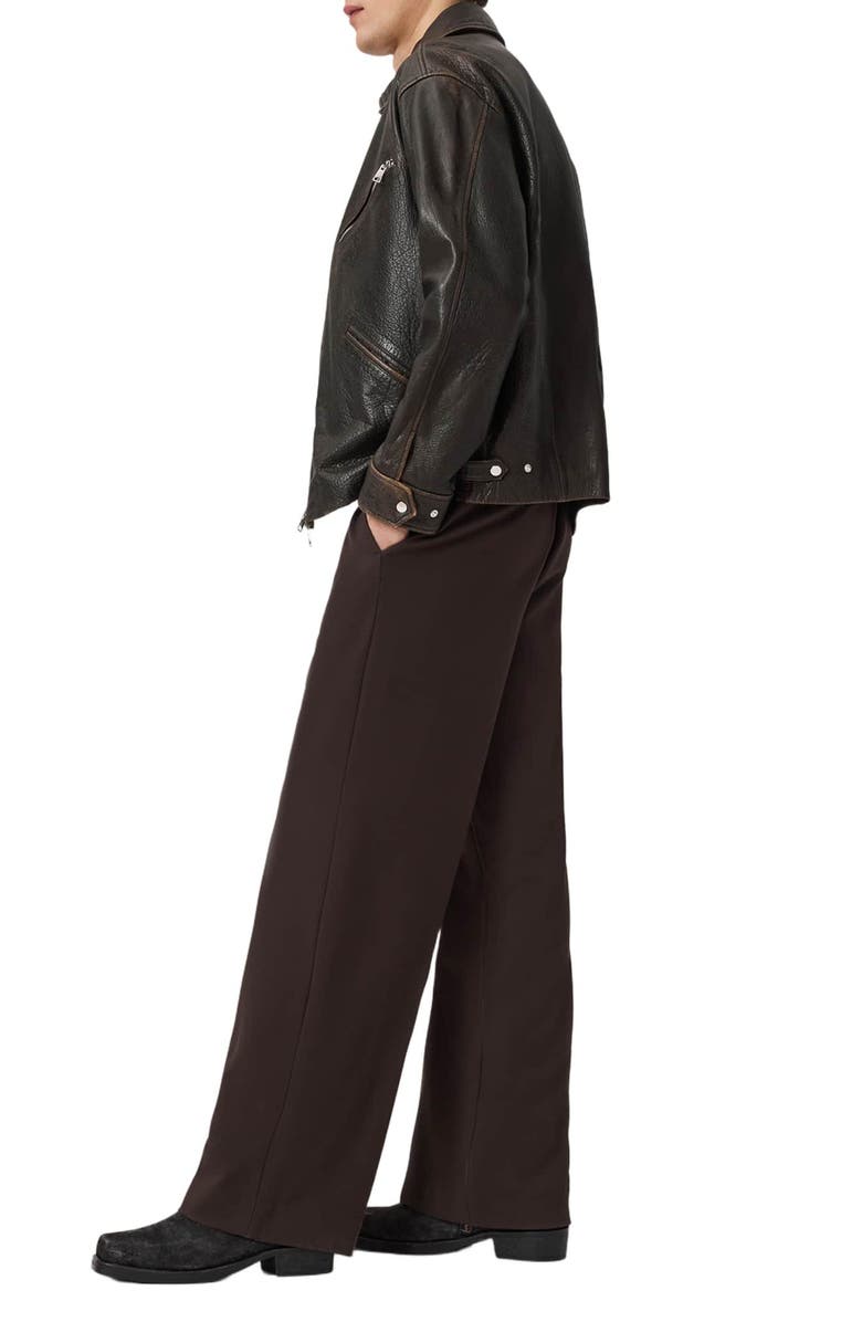 AllSaints Starday Leather Jacket, Alternate, color, Vintage Black