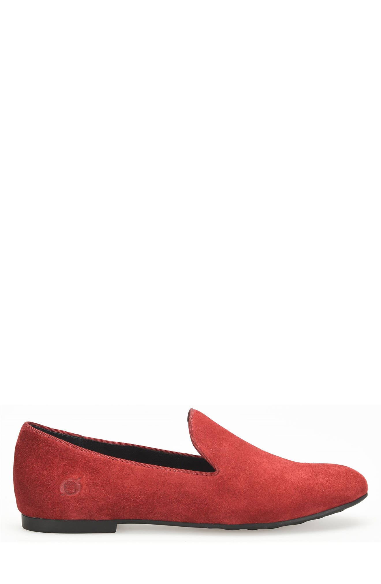 Born Belina Suede Loafer, Main, color, RED SUEDE