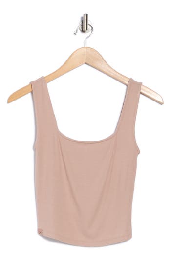 Barefoot Dreams Malibu Collection Ultra Soft Rib Cropped Tank In Neutral