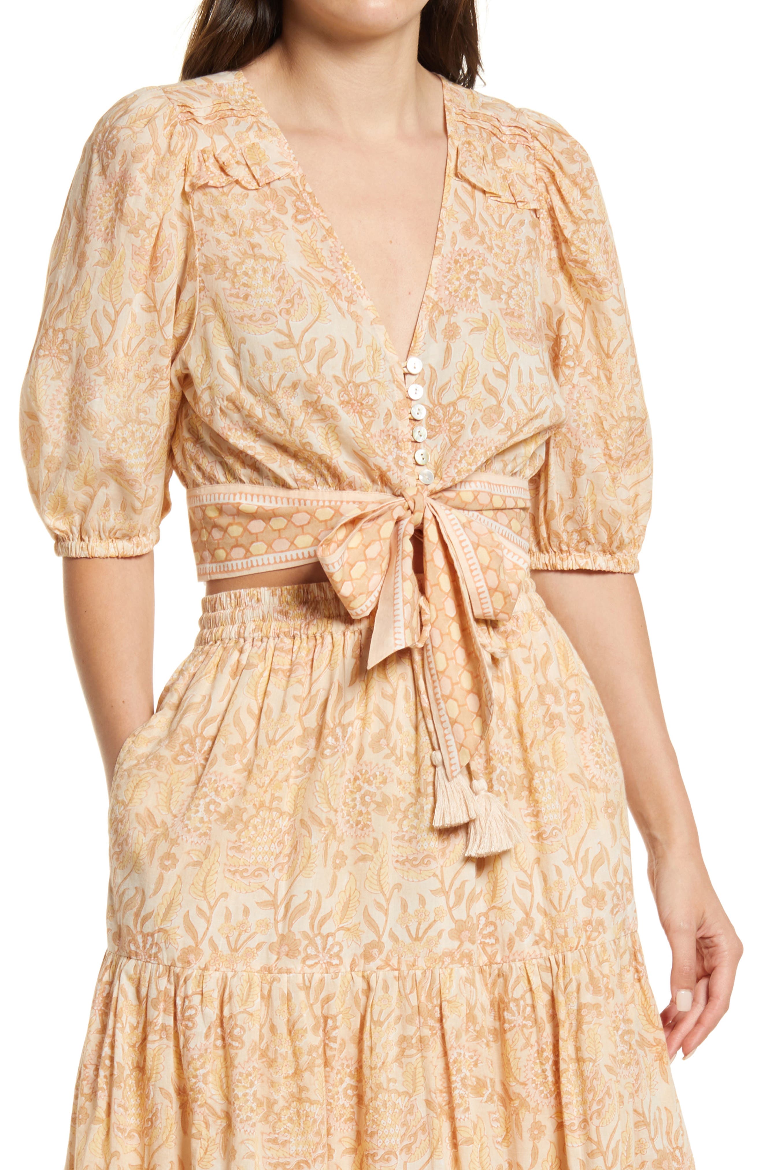Amina Organic Cotton Button-Up Blouse