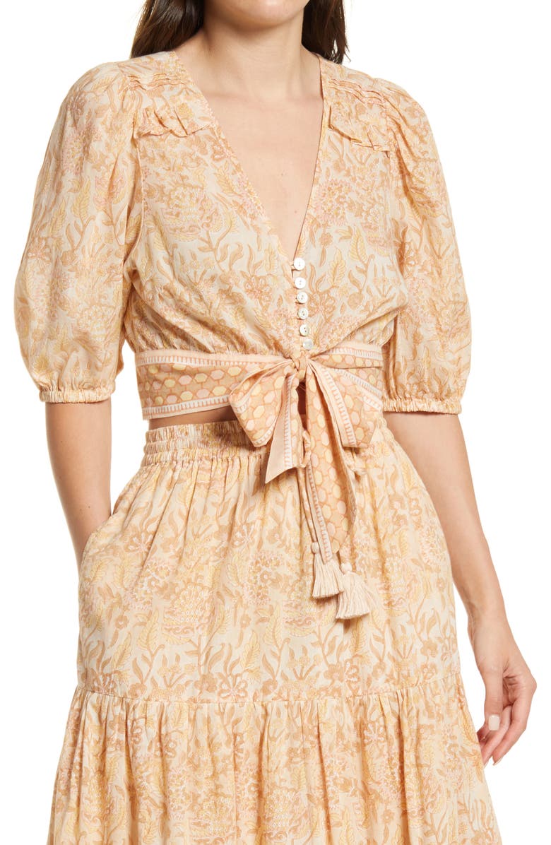 Cleobella Amina Organic Cotton Button-Up Blouse, Main, color, 