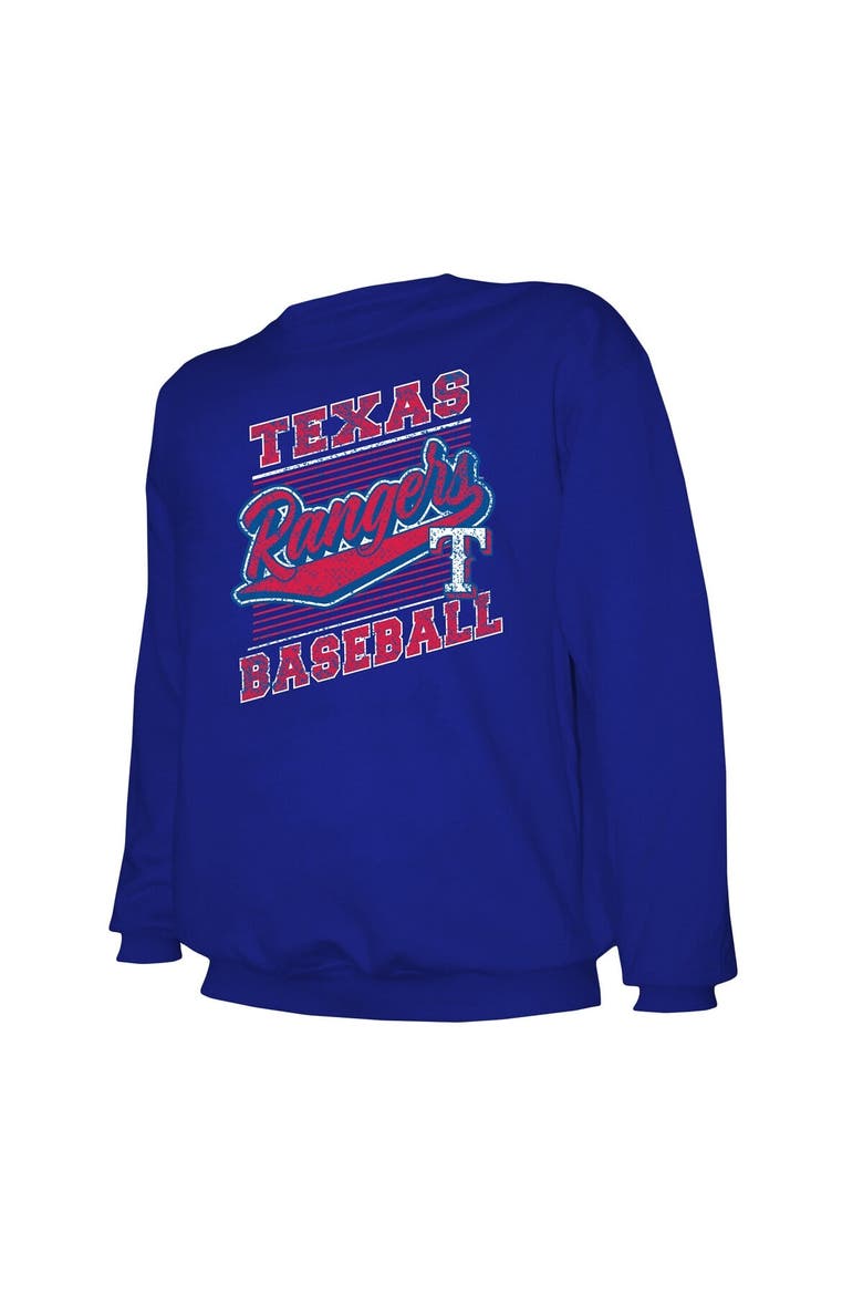 Men's Stitches Royal Texas Rangers Lightweight Crew Sweatshirt, Alternate, color, Royal