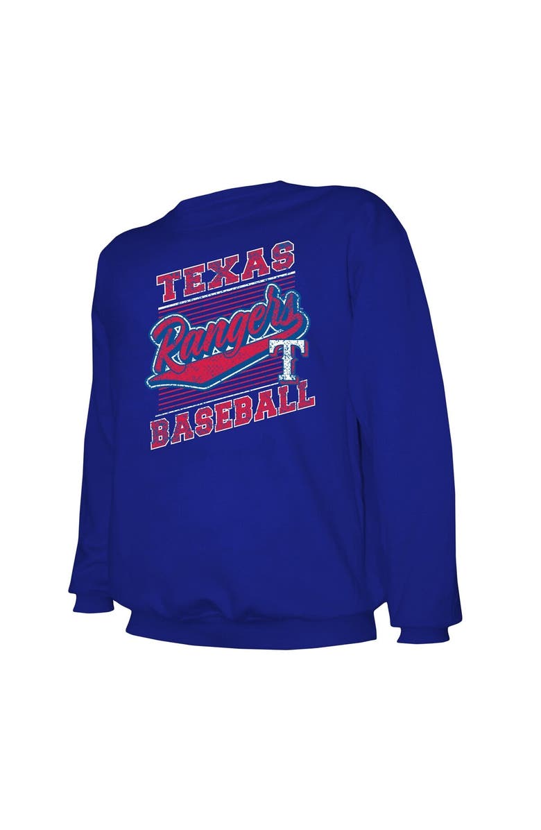 STITCHES Men's Stitches Royal Texas Rangers Lightweight Crew Sweatshirt, Alternate, color, Royal