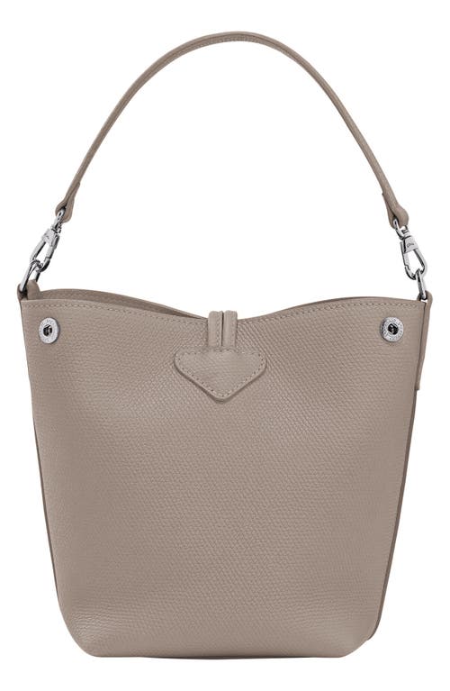 Longchamp Extra Small Le Roseau Leather Bucket Bag In Clay