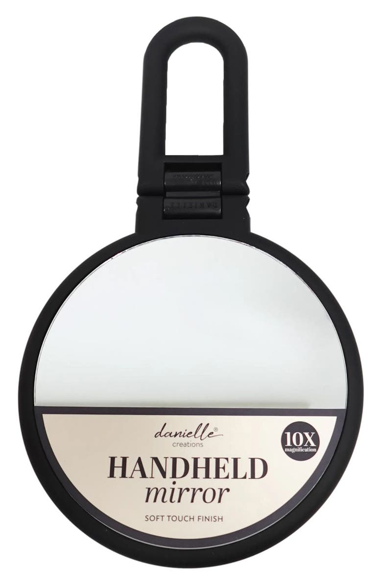 DANIELLE Handheld Mirror with 10X Magnification, Main, color, Black