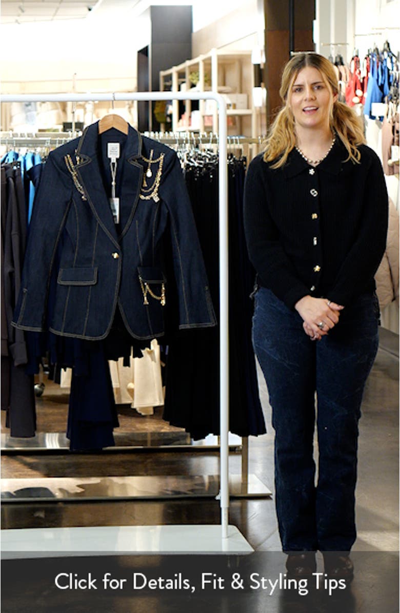 Love Token Danika Chain Denim Blazer, sales video thumbnail