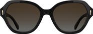 Longchamp Roseau 56mm Gradient Modified Rectangular Sunglasses