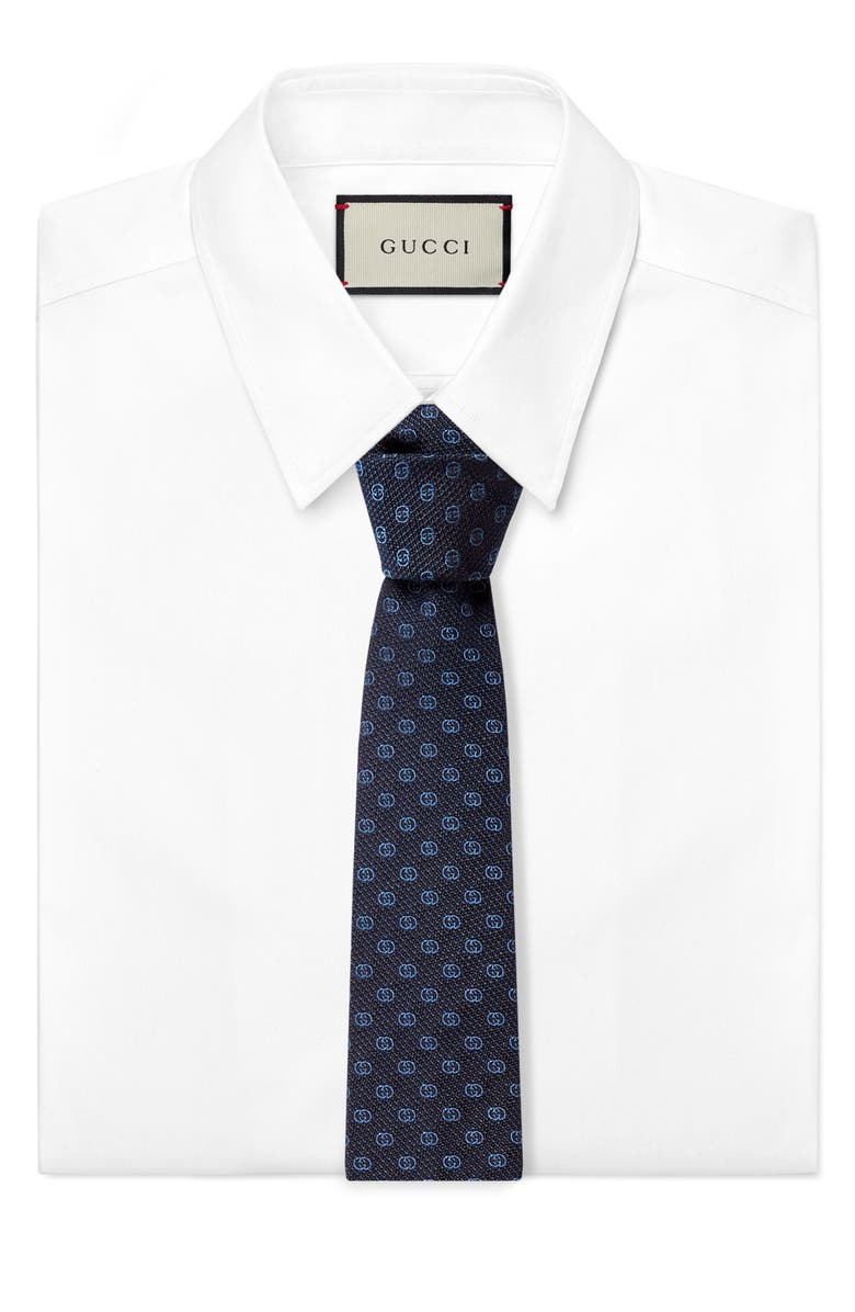 Gucci GG Tinev Silk Jacquard Tie, Alternate, color, 