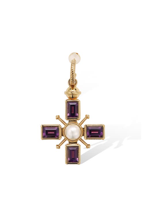 Rc Retro Chic Byzantine Cross Earrings In Gold
