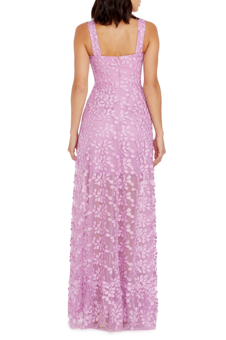 dress the population anabel sheer sequin dress Dress The Population Anabel Gown - White
