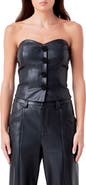 Endless Rose Strapless Faux Leather Top