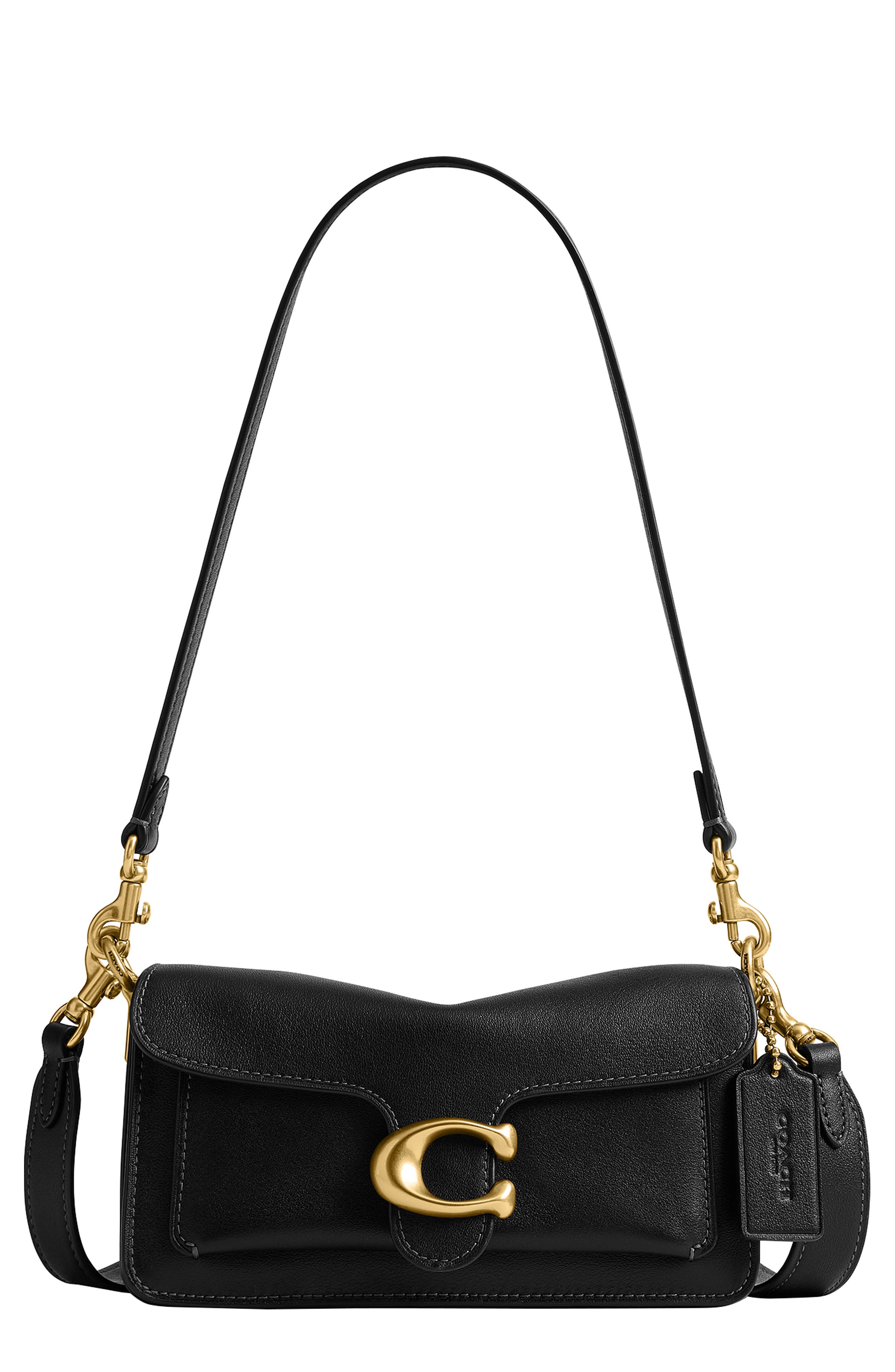 Soft Tabby 20 Leather Shoulder Bag, Main, color, B4/ BLACK