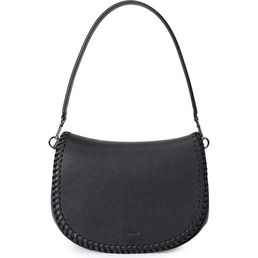 Oryany Bentley Leather Saddle Bag In Black