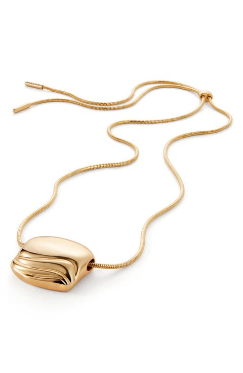 Rue Pendant Snake Chain Necklace