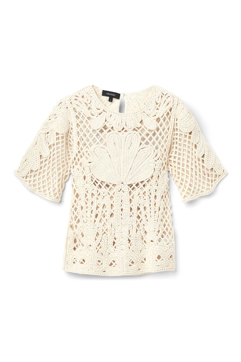 Crochet Top, Alternate, color, CREAM