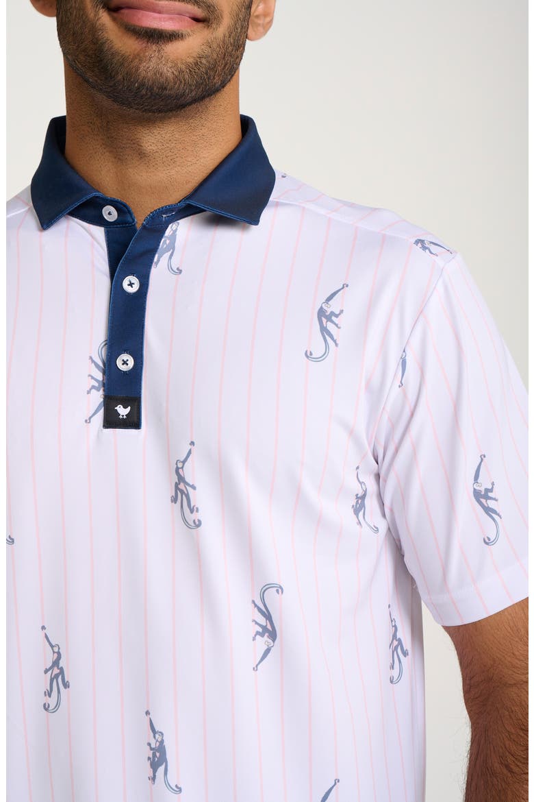 Monkey Around Stripe Performance Golf Polo, Alternate, color, MONKEY A ROUND