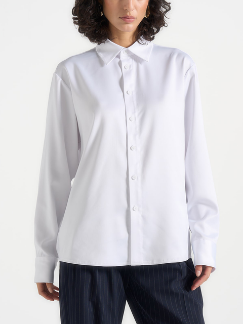 Carter Unisex Oversized Satin Shirt