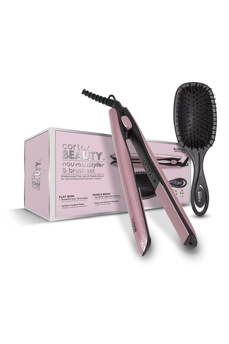 Nouveau Styler & Hair Brush Set, Main, color, BLUSH PINK